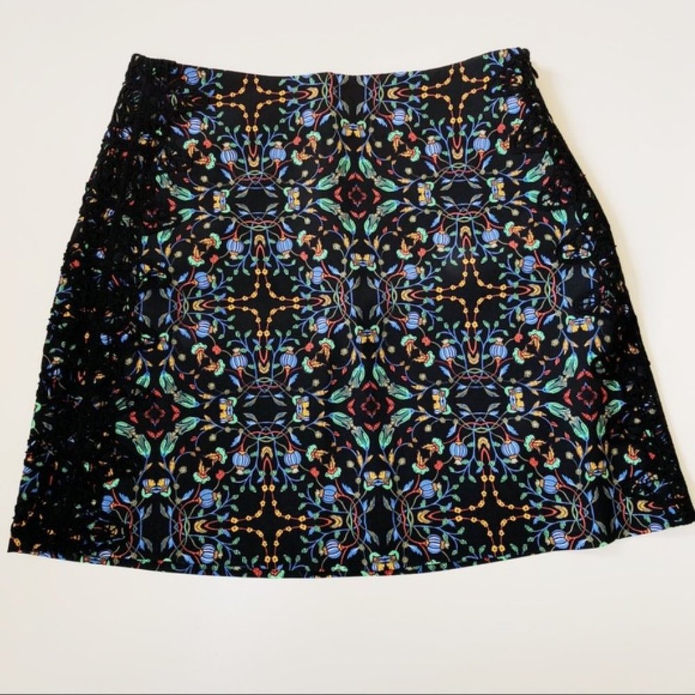 Zara Black Multi Printed/Patterned Mini Skirt - image 2